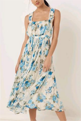 Vacation Summer Cross Backless Rayon Printing Slip Dress