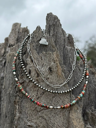 3-pc Sterling Silver Canyon Clay Necklace Stack