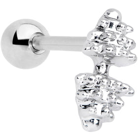 16G 1/4 Clear Gem Weightlifting Barbell Cartilage Tragus Earring