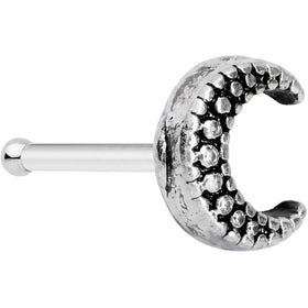 20G 5/16 Textured Crescent Moon Nose Bone