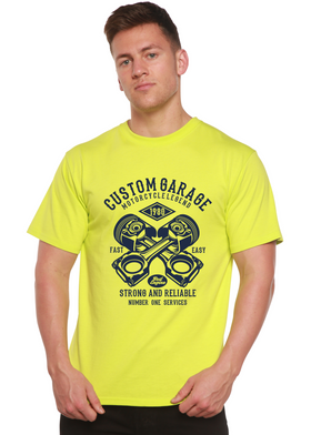 Custom Garage Men's Bamboo Viscose/Organic Cotton Short Sleeve Graphic T-Shirt