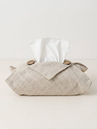Linen Tissue Box Storage Cover