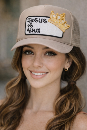 Jesus is King patch trucker hat -clearance