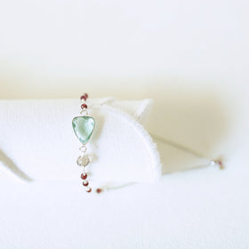 Green Amethyst Silver Isla Bracelet