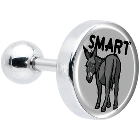16G 1/4 Donkey Smart Ass Tragus Cartilage Earring by Onyx O