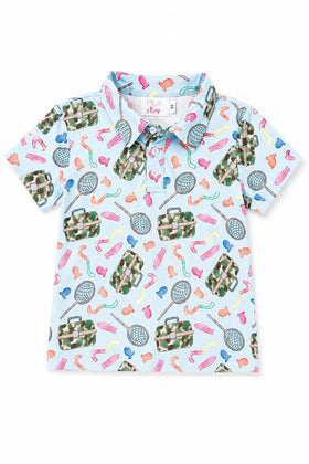 Boys Fishing Snacks S/S Polo