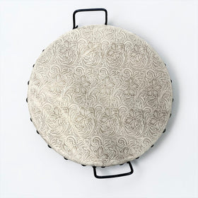 Tooled Genuine Round Wood Trays