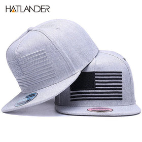 Raised Flag Embroidery Snapback Cap