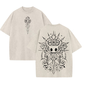 Hollow Knight Game Graphic Washed Unisex Tee – Oversized Vintage Gamer T-shirt
