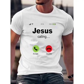 "Jesus Calling" Christian T-Shirt - Religious Bible Church Apparel, Faith-Based Tee