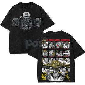 John Cena "The Last Real Champ" T-Shirt – Vintage Washed Oversized Cotton Graphic Tee, WWE Retro