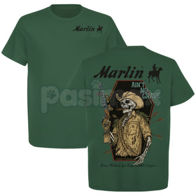 Marlin "Ain't No Grave" Cowboy T-Shirt - Spiritual Western Graphic Tee, Rugged Inspirational Apparel, Classic Rifle & Gospel Slogan Shirt