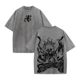 One Piece "Luffy Joyboy" Retro Vintage T-Shirt – Unisex Anime Acid Washed Tee