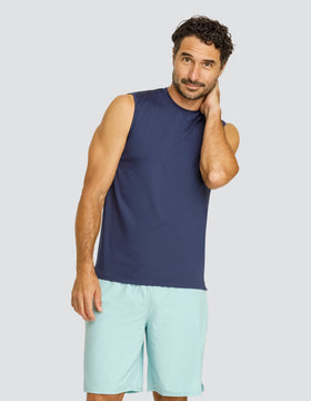 JOSH MUSCLE TANK - NAVY BLUE
