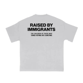 "Raised by Immigrants" Statement Tee - Empowering T-Shirt, Mexican Heritage Apparel