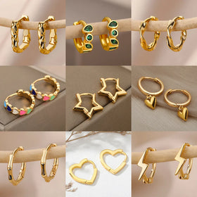 Minimalist Star Hoop Earrings for Everyday Elegance