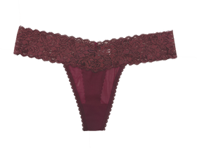 Mesh and Lace Classic Thong, XS-2X