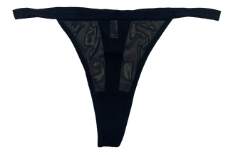 Mesh Thong with Elastic Waist, XS-2X