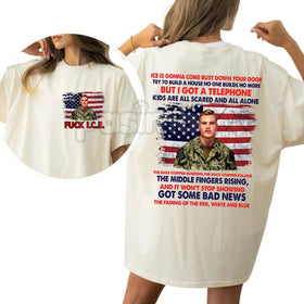ading Red, White & Blue Graphic Shirt - Vintage Americana Flag Tee, Casual Short Sleeve Patriotic T-Shirt, Unisex Distressed Style