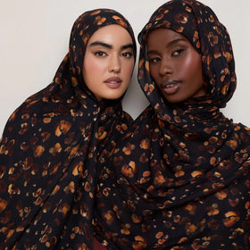 Breathable Versatile Stylish Headscarf Floral-Print Hijab (MH177)