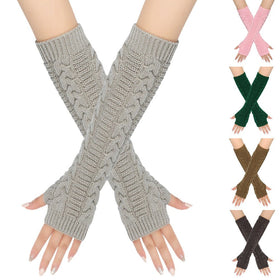 Cozy Warm Cable-Knit Arm Sleeve Covers (MAC310)