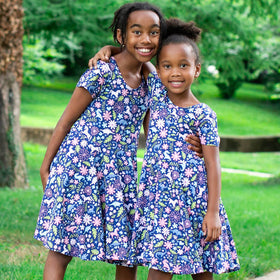 "Only In My Dreams" Dinosaurs & Unicorns Super Twirler Dress with Pockets