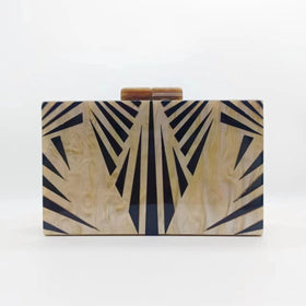 etro Zebra Pattern Dinner Bag Acrylic Shoulder Chain Clutch for Women(MAC255)