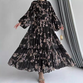 Floral Chiffon Dress(MA409)