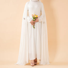 Luxury Satin Royal Cape Abaya(MA326)