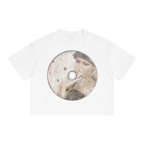 Director's Cut Streetwear Tee White Y2K Boxy Cropped T-Shirt 250GSM Summer Short Sleeve Crew Neck