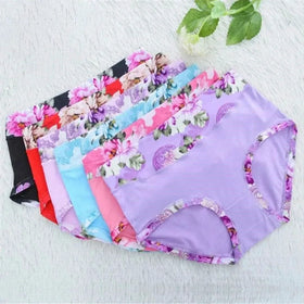 5Pcs Print Panties Women's Underwear Cute Cotton Panties Plus Size Briefs Girl Ladies Lingeries Panty Sexy Underpants For Women
