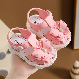 Girls' Sandals Summer New Children's Non-slip Soft Sole Infant Little Girl Baby Princess Beach Shoes