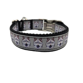Wild Spirit Wolf Dog Collar | Adjustable Large 14.5"–23.5"