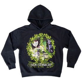 Hazard Streetwear Hoodie Black Cropped 400GSM Streetwear Graphic Y2K Unisex Cotton