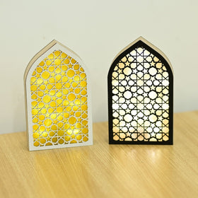 Wooden Light Up LED Gift Eid Decoration (MR070)