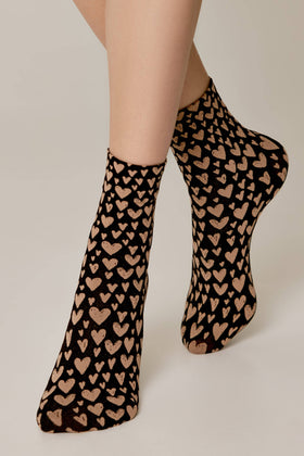 Socks Conte Fantasy - Heart Pattern