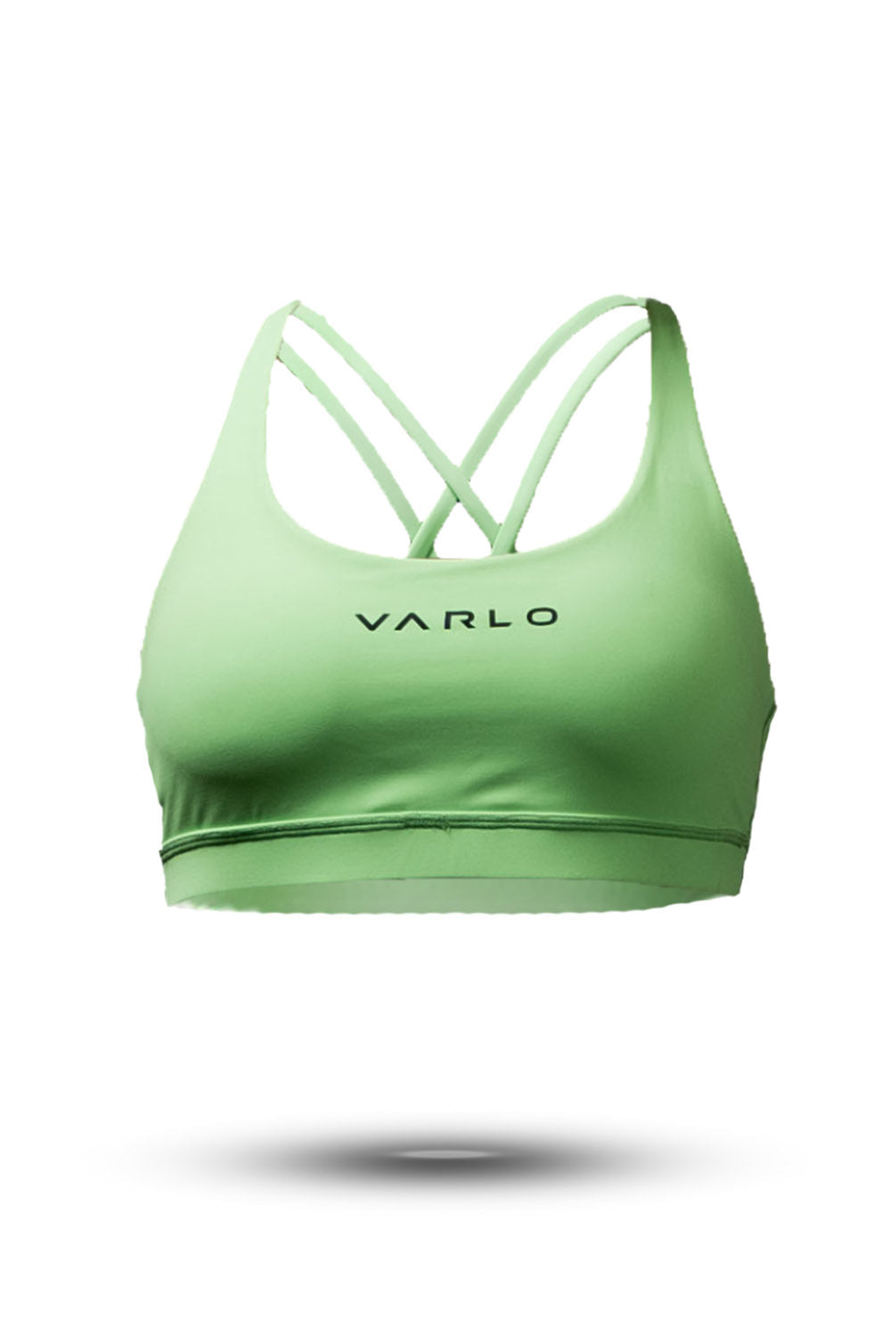 Varlo SOHO Cross-Back Sports Bra in Lime Lush — technical training apparel
