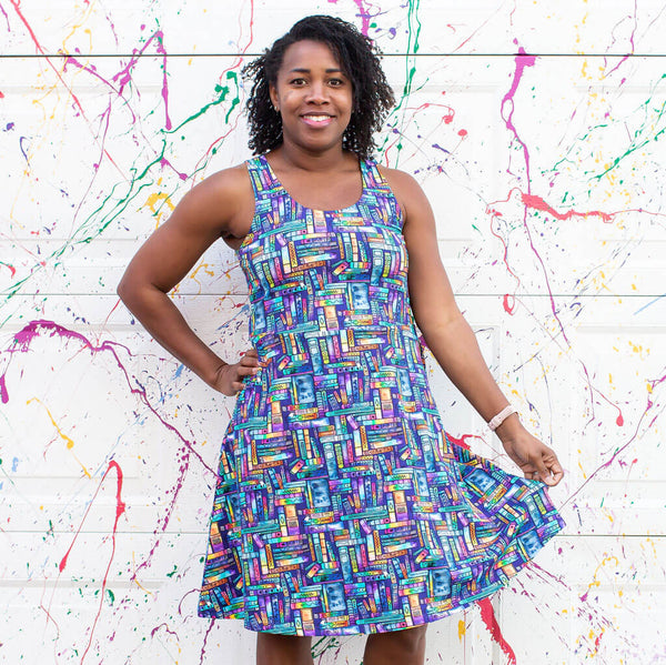 Mom-and-Me Matching STEM Dresses: Solar System, Books, and Dragons in Two Sizes
