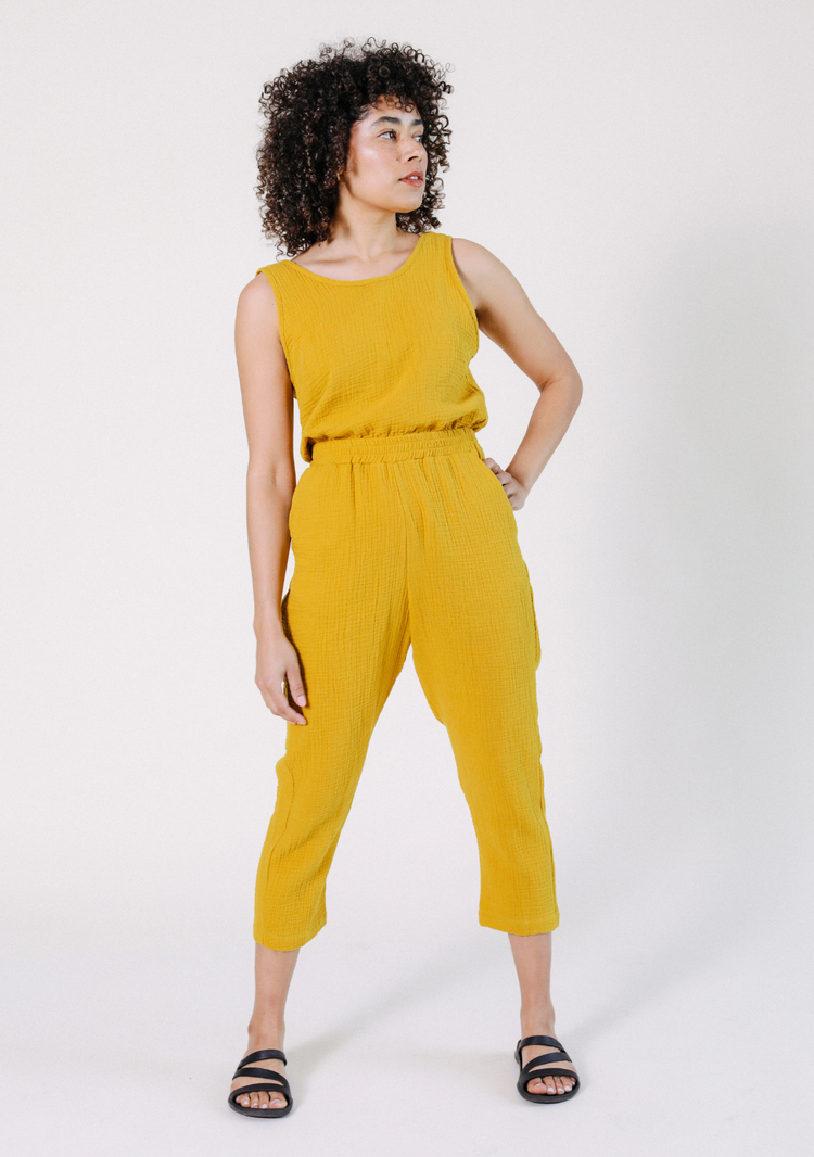 POPLINEN Jameela Organic Cotton Jumpsuit — GOTS-certified sustainable apparel