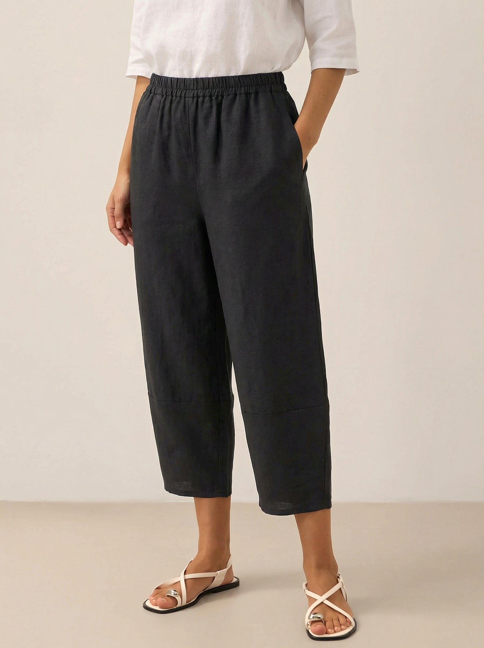 LINTICO 100% Linen Pants & Trousers — Crop, Wide-Leg, Tapered (36+ styles)
