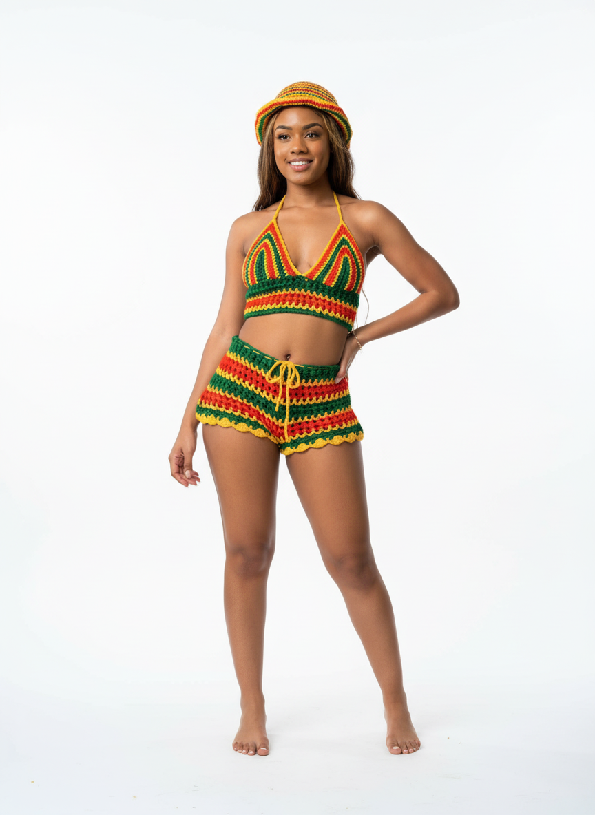 Jamaica Crochet Sets — Rasta, Festival, Beach Matching