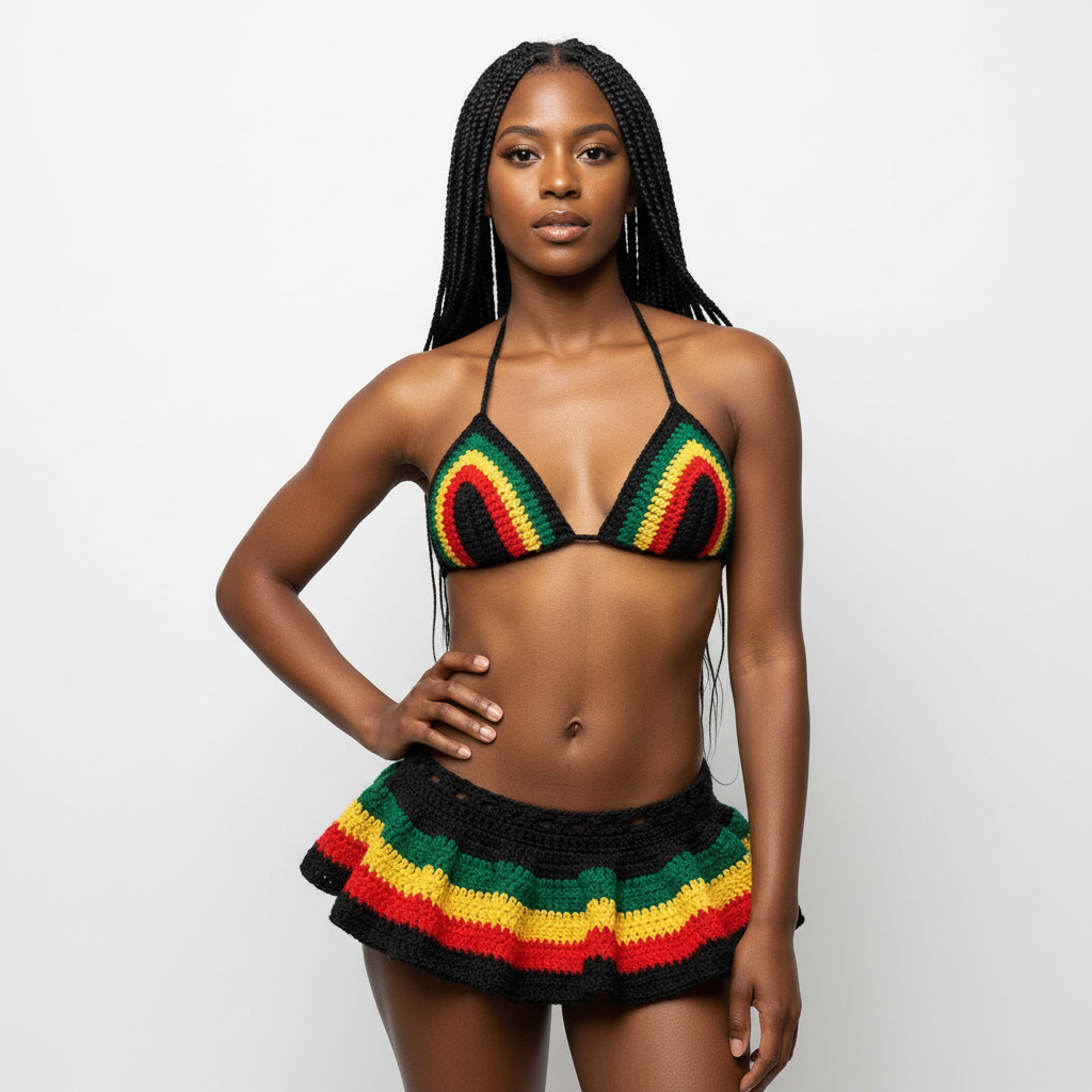 Handmade Crochet Bikini Sets — 3-Piece & 4-Piece Matching