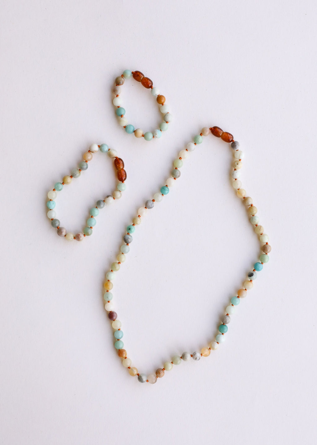 CanyonLeaf Natural Amazonite Gemstone || Beaded Anklet or Bracelet — lifestyle context
