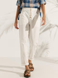 LINTICO Linen Simple Button Fly Trousers HEIDI — main product shot