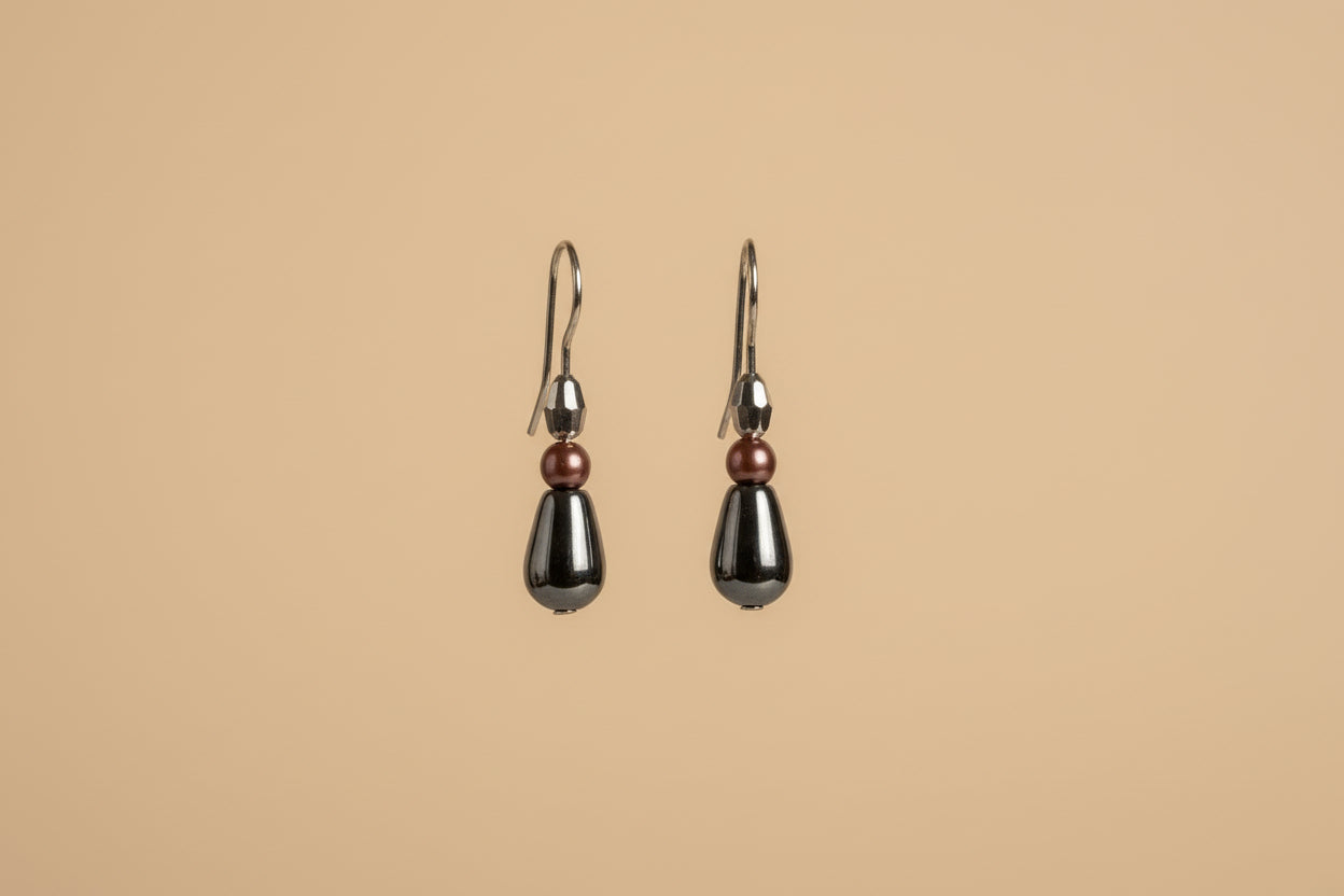 Just Neat Stuff Simple Hematite drops — lifestyle context