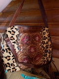 American Darling Hand Tooled Leopard Print Hair on Hide Conceal Carry