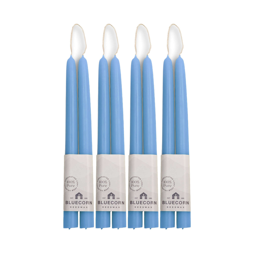 Hand-Dipped Beeswax Taper Candles - Bulk 4-Pair Bundle