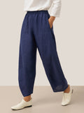 LINTICO 100% Linen Classic Ankle Pants ZOE — main product shot