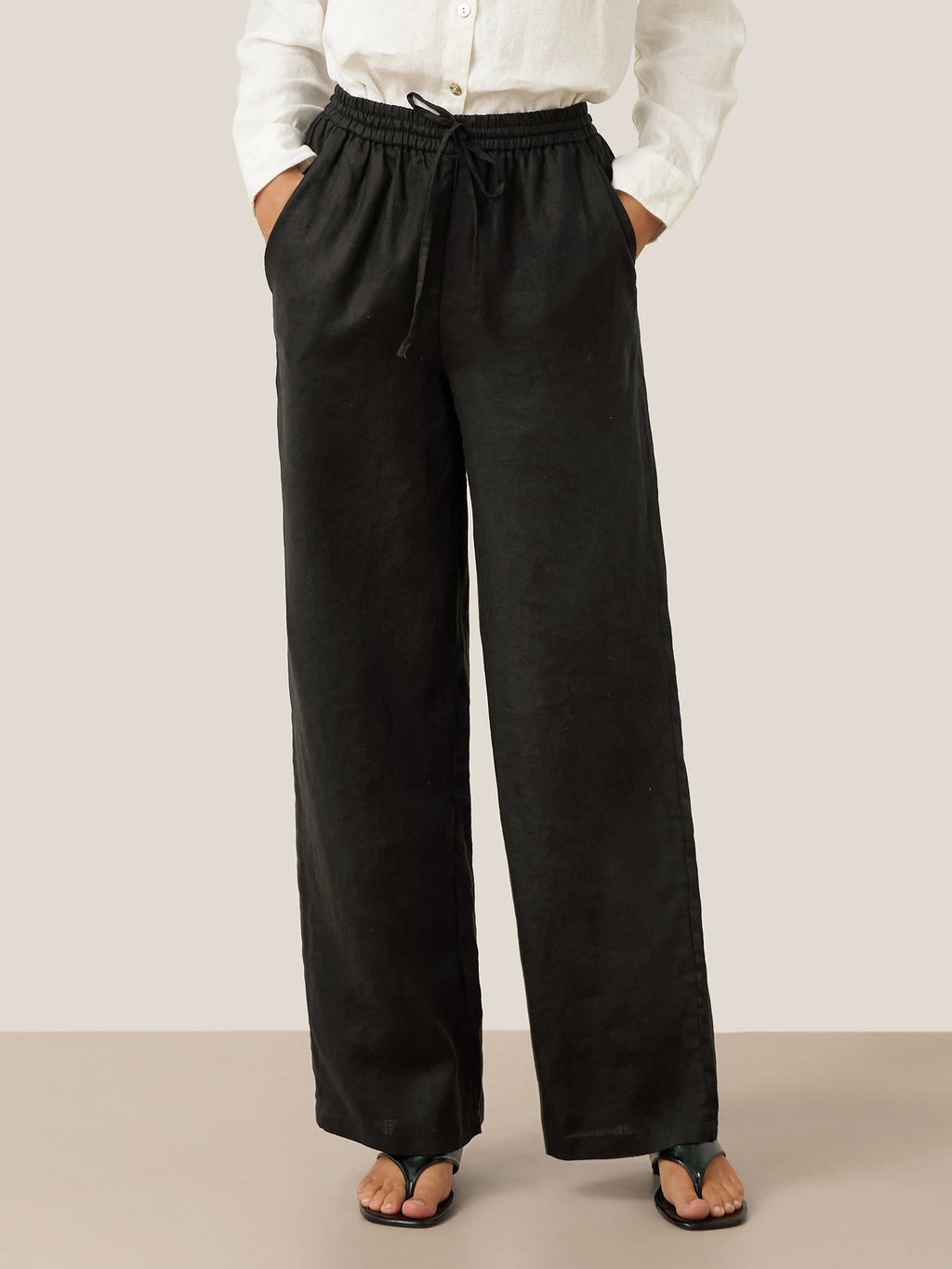 LINTICO 100% Linen Classic Pants LYON — alternative angle