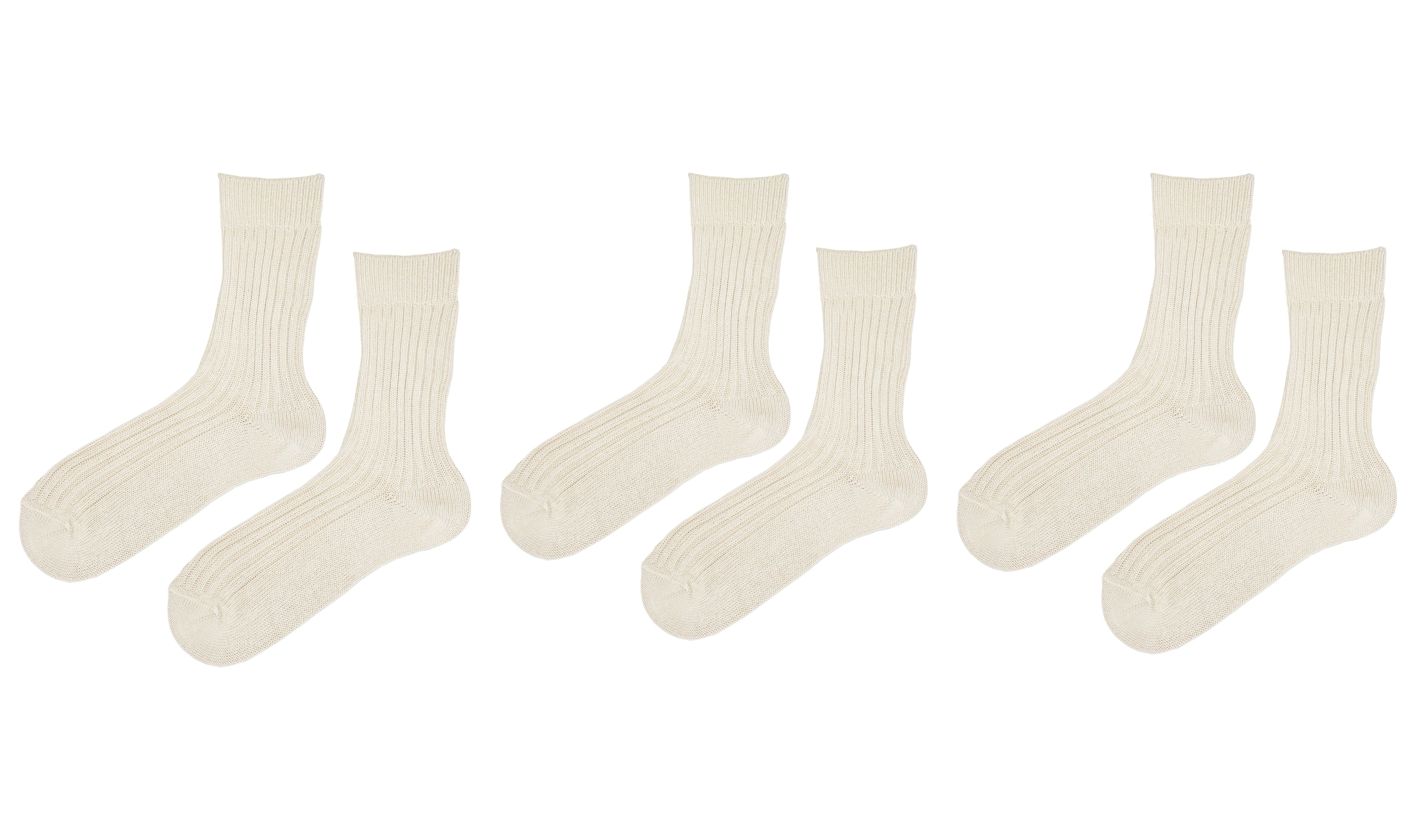 tittimitti tittimitti® Men’s 100% Organic Cotton Boot Socks 3-Pack – Thick Warm Winter Crew Socks (Made in Italy) — back view